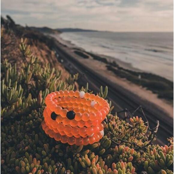 Lokai Bracelet Size Large NWT Orange with Black Bead Nami Collaboration - Picture 3 of 11